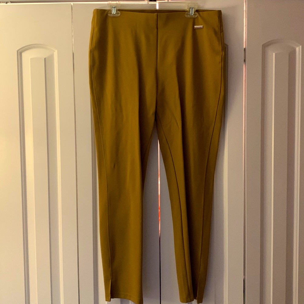 Tan stretch ankle pants